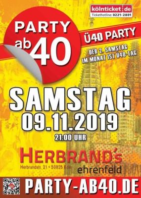 PARTY AB40 • Kölns größte Ü40 Party PARTY AB40 • Kölns größte Ü40 Party